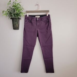 Democracy AB Solution Skinny Burgundy Jegging Low Rise Stretch Jeans 8